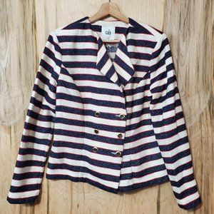 Cabi Nautical Stripe Love Cabi Cruise Blazer Collection Jacket Womens Size 6 NWT